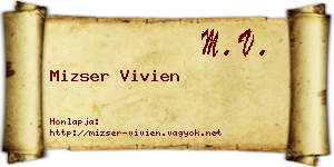 Mizser Vivien névjegykártya